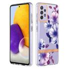 For Samsung Galaxy A72 5G / 4G Flowers and Plants Series IMD TPU Phone Case(Purple Begonia) - 1