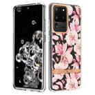 For Samsung Galaxy S20 Ultra Flowers and Plants Series IMD TPU Phone Case(Pink Gardenia) - 1
