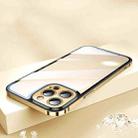 For iPhone 13 Pro HD Transparent Glass Phone Case (Gold) - 1