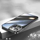 For iPhone 13 Pro Max HD Transparent Glass Phone Case (Black) - 1