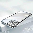 For iPhone 13 Pro Max HD Transparent Glass Phone Case (Silver) - 1