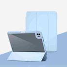 For iPad mini 6 Magnetic Split Leather Smart Tablet Case(Ice White) - 1
