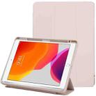 Magnetic Split Leather Smart Tablet Case For iPad 10.2 2019 / 2020 / 2021(Baby Pink) - 1