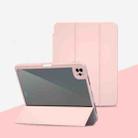 For iPad Pro 12.9 2022 / 2021 Magnetic Split Leather Smart Tablet Case(Baby Pink) - 1