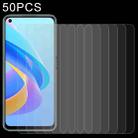 50 PCS 0.26mm 9H 2.5D Tempered Glass Film For OPPO A76 - 1