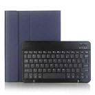 A08B Bluetooth Keyboard Leather Case with Holder & TPU Pen Slot For Samsung Galaxy Tab A8 10.5 2021 SM-X205 / SM-X200(Blue) - 1