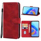 Leather Phone Case For OPPO A76(Red) - 1
