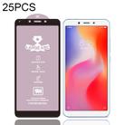 25 PCS 9H HD Large Arc High Alumina Full Screen Tempered Glass Film for Xiaomi Redmi 6 - 1