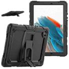 For Samsung Galaxy Tab A8 10.5 2021 Shockproof Black Silicone + PC Tablet Protective Case(Black) - 1