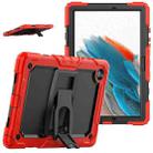 For Samsung Galaxy Tab A8 10.5 2021 Shockproof Black Silicone + PC Tablet Protective Case(Red) - 1