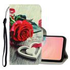 For Galaxy S20 3D Colored Drawing Horizontal Flip PU Leather Case with Holder & Card Slots & Wallet(Red Rose) - 1