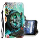 For Nokia 3.2 3D Colored Drawing Horizontal Flip PU Leather Case with Holder & Card Slots & Wallet(Green Eyes) - 1