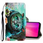 For Xiaomi Redmi Note 8T 3D Colored Drawing Horizontal Flip PU Leather Case with Holder & Card Slots & Wallet(Green Eyes) - 1