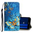 For Huawei Y5 2018 3D Colored Drawing Horizontal Flip PU Leather Case with Holder & Card Slots & Wallet(Jade Butterfly) - 1