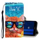 For Huawei Y5 2018 3D Colored Drawing Horizontal Flip PU Leather Case with Holder & Card Slots & Wallet(Underwater Cat) - 1