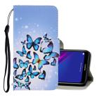 For Huawei Y5 2019 3D Colored Drawing Horizontal Flip PU Leather Case with Holder & Card Slots & Wallet(Multiple Butterflies) - 1