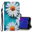 For Huawei Y6 2019 3D Colored Drawing Horizontal Flip PU Leather Case with Holder & Card Slots & Wallet(Chrysanthemum) - 1