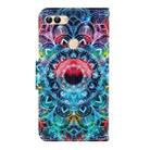 For Huawei Enjoy 7S 3D Colored Drawing Horizontal Flip PU Leather Case with Holder & Card Slots & Wallet(Mandala) - 3