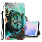 For Huawei Enjoy 7S 3D Colored Drawing Horizontal Flip PU Leather Case with Holder & Card Slots & Wallet(Green Eyes) - 1