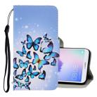 For Huawei Enjoy 7S 3D Colored Drawing Horizontal Flip PU Leather Case with Holder & Card Slots & Wallet(Multiple Butterflies) - 1