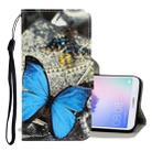 For Huawei Enjoy 7S 3D Colored Drawing Horizontal Flip PU Leather Case with Holder & Card Slots & Wallet(A Butterfly) - 1