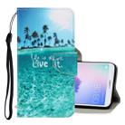 For Huawei Enjoy 7S 3D Colored Drawing Horizontal Flip PU Leather Case with Holder & Card Slots & Wallet(Coconut Tree) - 1
