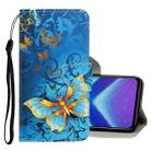 For Huawei Honor 8X 3D Colored Drawing Horizontal Flip PU Leather Case with Holder & Card Slots & Wallet(Jade Butterfly) - 1