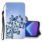 For Huawei Honor 8X 3D Colored Drawing Horizontal Flip PU Leather Case with Holder & Card Slots & Wallet(Multiple Butterflies) - 1