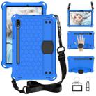 For Samsung Galaxy Tab S8 / Tab S7 Honeycomb Design EVA + PC Tablet Case with Strap(Blue+Black) - 1