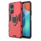 For Honor Play 30 Plus Shockproof PC + TPU Holder Phone Case(Red) - 1