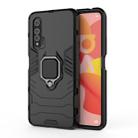 For Huawei Nova 6 5G Shockproof PC + TPU Protective Case with Magnetic Ring Holder(Black) - 1