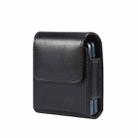 For Huawei P50 Pocket Genuine Leather Waist Hanging Phone Case(Black) - 1