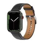 Genuine Leather Watch Band, Size: Large Size For Apple Watch Series 8&7 41mm / SE 2&6&SE&5&4 40mm / 3&2&1 38mm(Black) - 1