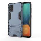 For Galaxy A71 Shockproof PC + TPU Protective Case with Invisible Holder(Navy Blue) - 1