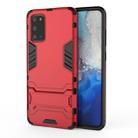 For Galaxy S20+ Shockproof PC + TPU Protective Case with Invisible Holder(Red) - 1