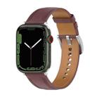 Genuine Leather Watch Band, Size: Small Size For Apple Watch Series 8&7 41mm / SE 2&6&SE&5&4 40mm / 3&2&1 38mm(Dark Brown) - 1