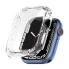 Rhombus Belt Drill + Tempered Film Integrated Case For Apple Watch Series 9 / 8 / 7 45mm(Transparent White) - 1