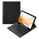 A800B Split Bluetooth Keyboard Leather Case with Holder & Pen Slot For Samsung Galaxy Tab S8+ X800(Black) - 1