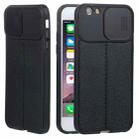 Litchi Texture Sliding Camshield TPU Protective Phone Case For iPhone 6 Plus(Black) - 1