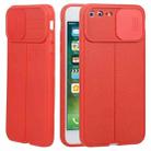 Litchi Texture Sliding Camshield TPU Protective Phone Case For iPhone 8 Plus & 7 Plus(Red) - 1