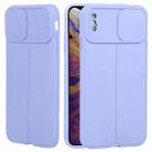 For iPhone XS Max Litchi Texture Sliding Camshield TPU Protective Phone Case(Light Purple) - 1