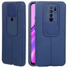 For Xiaomi Redmi 9 Litchi Texture Sliding Camshield TPU Protective Phone Case(Blue) - 1