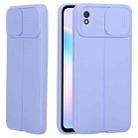 For Xiaomi Redmi 9A Litchi Texture Sliding Camshield TPU Protective Phone Case(Light Purple) - 1