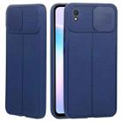 For Xiaomi Redmi 9A Litchi Texture Sliding Camshield TPU Protective Phone Case(Blue) - 1