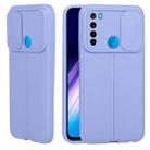 For Xiaomi Redmi Note 8 Litchi Texture Sliding Camshield TPU Protective Phone Case(Light Purple) - 1