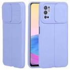 For Xiaomi Redmi Note 10 5G Litchi Texture Sliding Camshield TPU Protective Phone Case(Light Purple) - 1