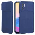 For Xiaomi Redmi Note 10 5G Litchi Texture Sliding Camshield TPU Protective Phone Case(Blue) - 1