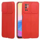 For Xiaomi Redmi Note 10 5G Litchi Texture Sliding Camshield TPU Protective Phone Case(Red) - 1