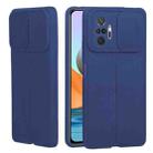 For Xiaomi Redmi Note 10 Pro 4G Litchi Texture Sliding Camshield TPU Protective Phone Case(Blue) - 1
