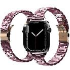 Electroplated Stainless Steel Strap For Apple Watch Series 8&7 41mm / SE 2&6&SE&5&4 40mm / 3&2&1 38mm(Rose Gold) - 1